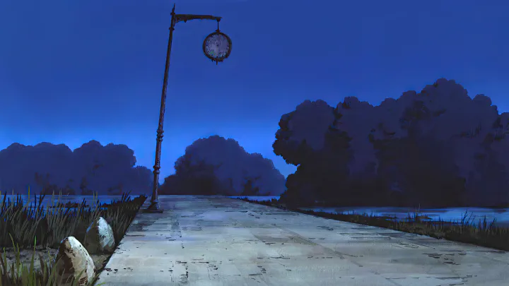 夜晚栈桥路灯插画.png