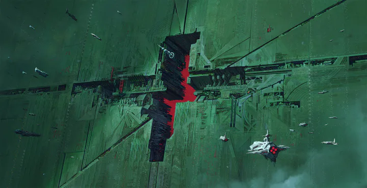 绿色调科幻太空站概念画.png