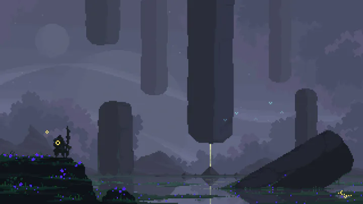 暮色悬浮石林像素场景.png